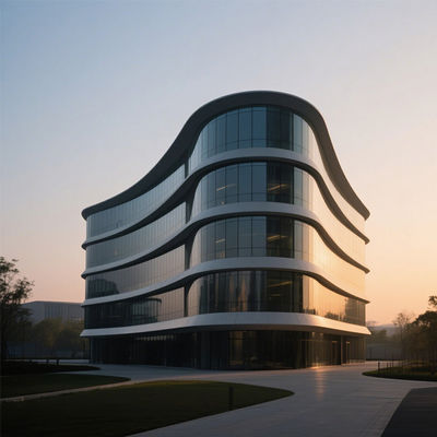 डबल ग्लास के साथ 100 मिमी एल्यूमीनियम यूनिटाइज्ड पर्दे की दीवार